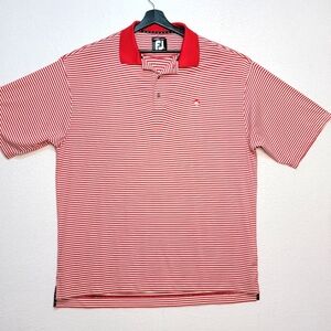 FootJoy Red Striped Men's Polo Shirt Size XL. #801